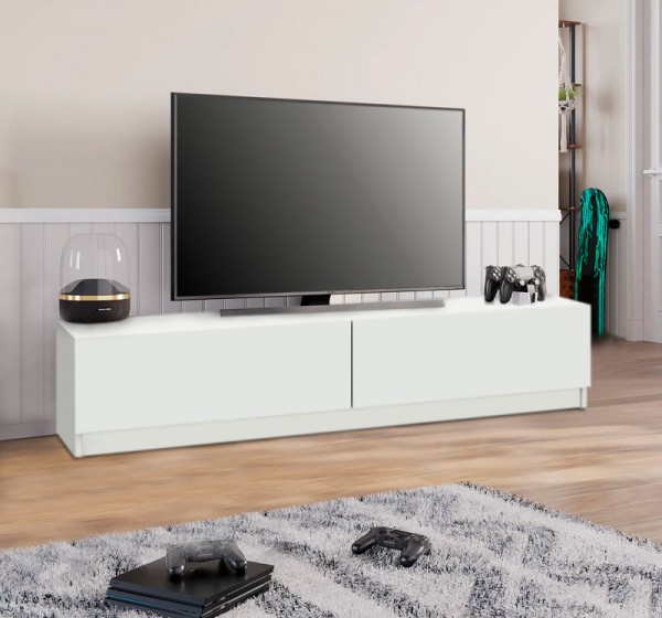 Έπιπλο τηλεόρασης Ahenk Megapap χρώμα λευκό 160x31,3x32,9εκ.