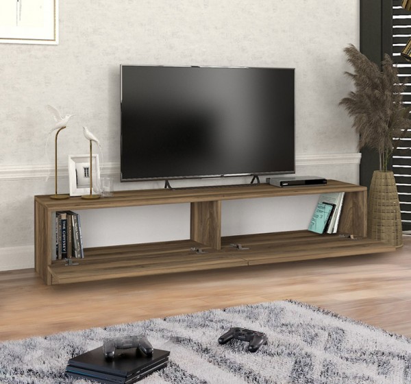Έπιπλο τηλεόρασης Ahenk Megapap χρώμα καρυδί 160x31,3x32,9εκ.