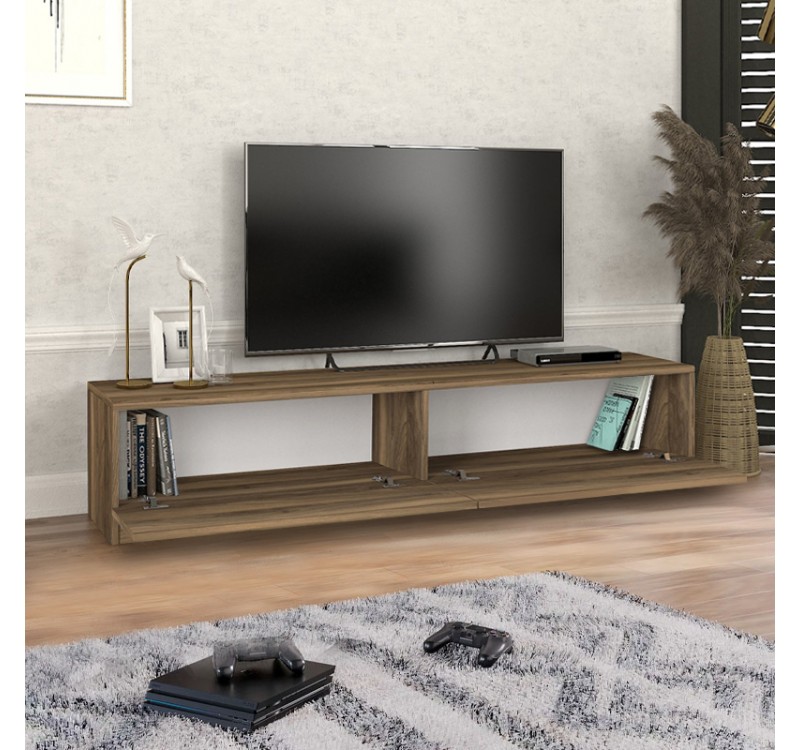 Έπιπλο τηλεόρασης Ahenk Megapap χρώμα καρυδί 160x31,3x32,9εκ.