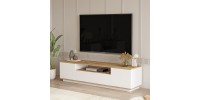 Έπιπλο τηλεόρασης Fedya Megapap χρώμα λευκό - sapphire oak 180x45x44,6εκ.