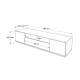 Έπιπλο τηλεόρασης Fedya Megapap χρώμα λευκό - sapphire oak 180x45x44,6εκ.