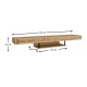 Έπιπλο τηλεόρασης επιτοίχιο Albares Megapap με LED χρώμα sapphire oak 150x29,6x22εκ.