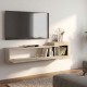 Έπιπλο τηλεόρασης επιτοίχιο Volare Megapap χρώμα sandstone - travertine 150x29,6x38,6εκ.