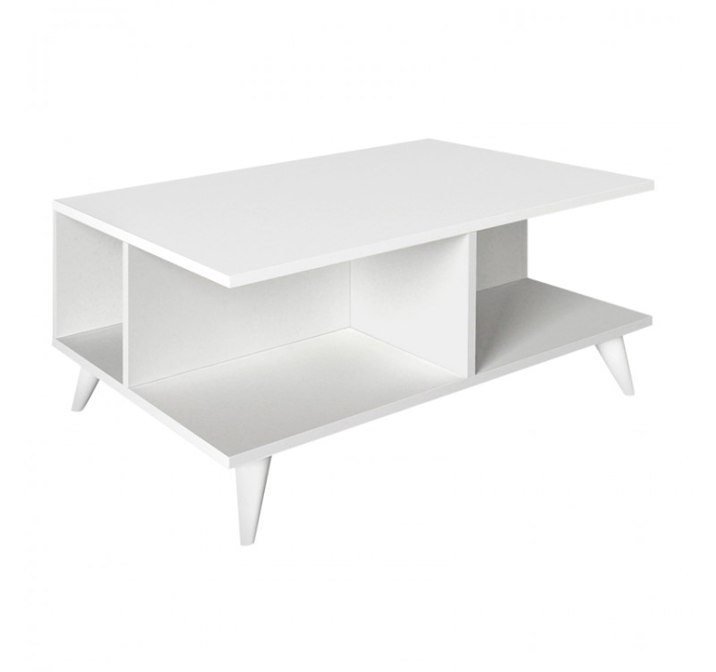 Τραπεζάκι σαλονιού Sedra Megapap χρώμα λευκό 90x60x38,6εκ.