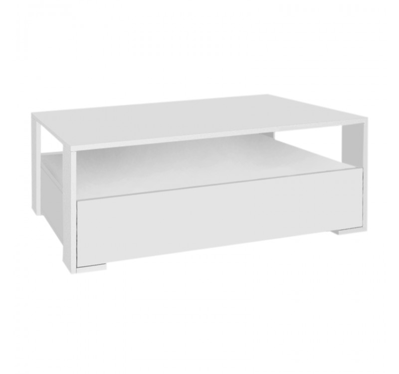 Τραπεζάκι σαλονιού Balina Megapap χρώμα λευκό 110x60x40εκ.