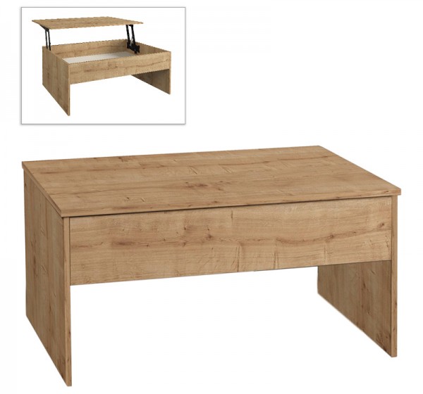 Τραπεζάκι σαλονιού Devon Megapap με σερβιτόρο χρώμα sapphire oak 110x60x44,8εκ.