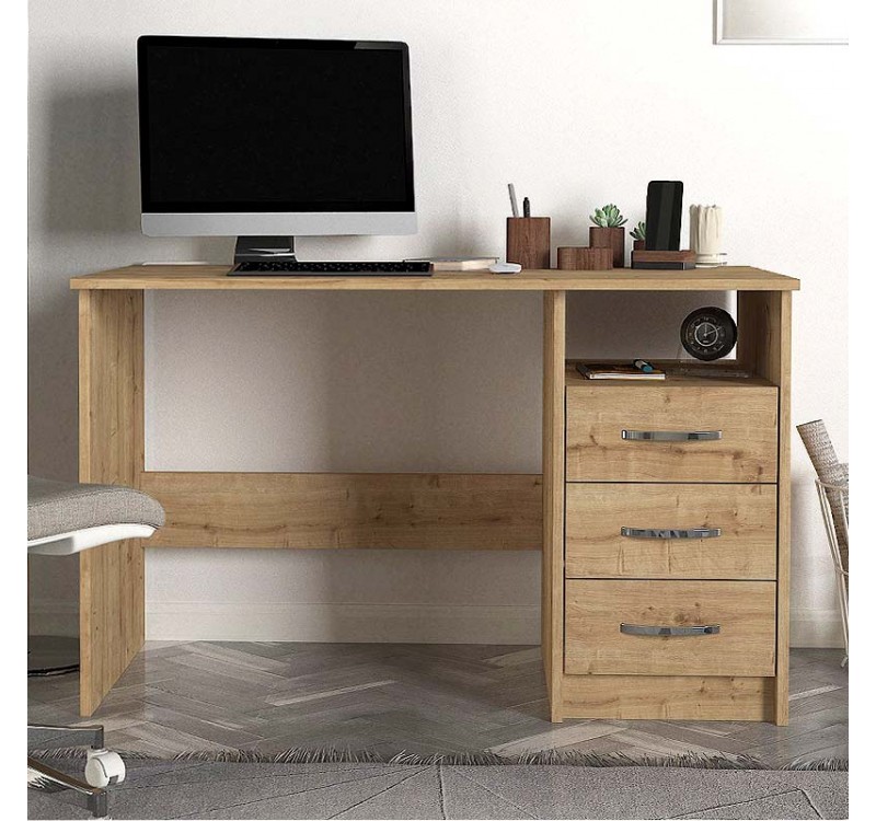 Γραφείο εργασίας Eldoris Megapap χρώμα sapphire oak 120x60x75εκ.