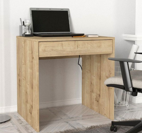 Γραφείο εργασίας Mida Megapap χρώμα sapphire oak 72x60x73,8εκ.