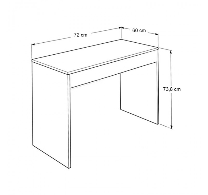 Γραφείο εργασίας Mida Megapap χρώμα sapphire oak 72x60x73,8εκ.