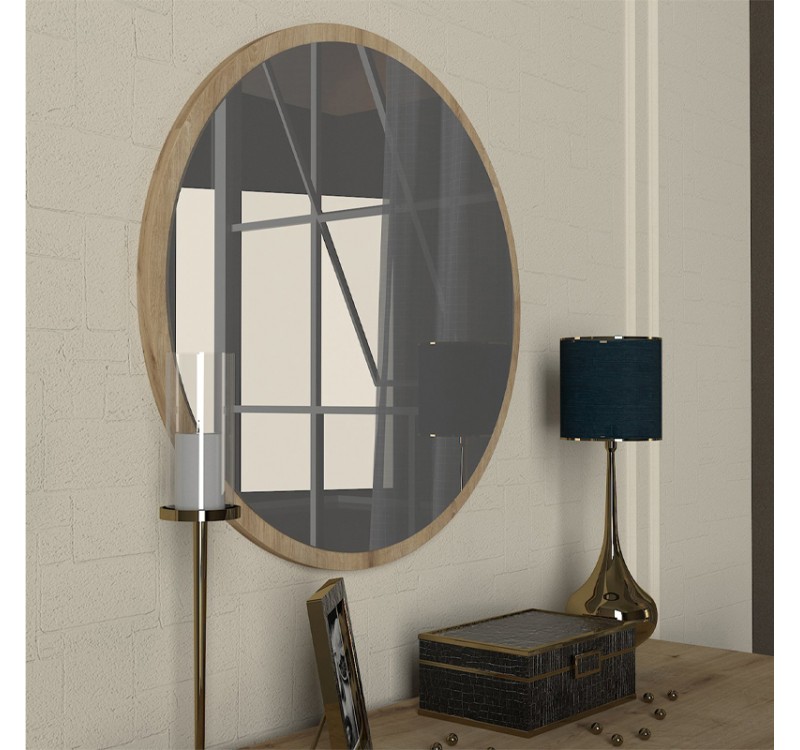 Καθρέπτης τοίχου Glob Μegapap χρώμα sapphire oak 59x2x59εκ.