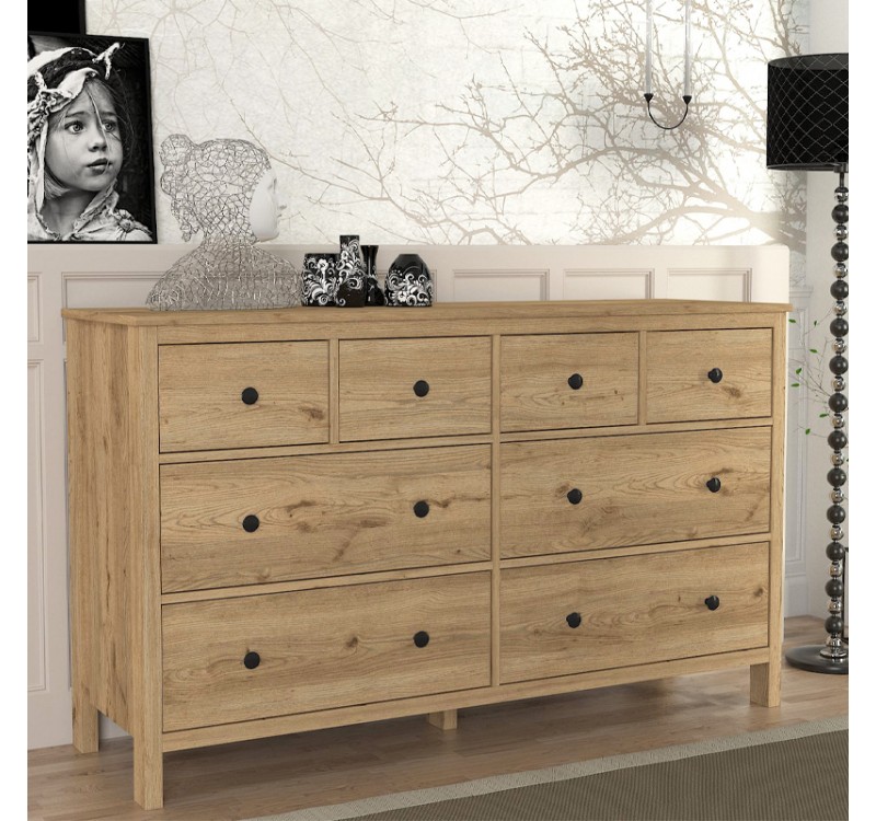 Συρταριέρα - Μπουφές Sabina Megapap χρώμα sepet oak 160x50x96εκ.