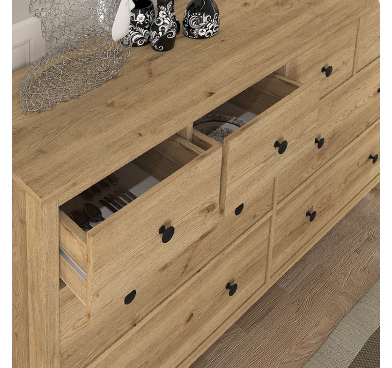 Συρταριέρα - Μπουφές Sabina Megapap χρώμα sepet oak 160x50x96εκ.