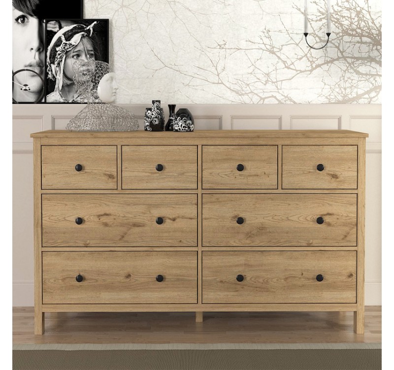 Συρταριέρα - Μπουφές Sabina Megapap χρώμα sepet oak 160x50x96εκ.