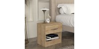 Κομοδίνο Lube Megapap χρώμα sapphire oak 40x28,2x40εκ.
