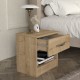 Κομοδίνο Lube Megapap χρώμα sapphire oak 40x28,2x40εκ.