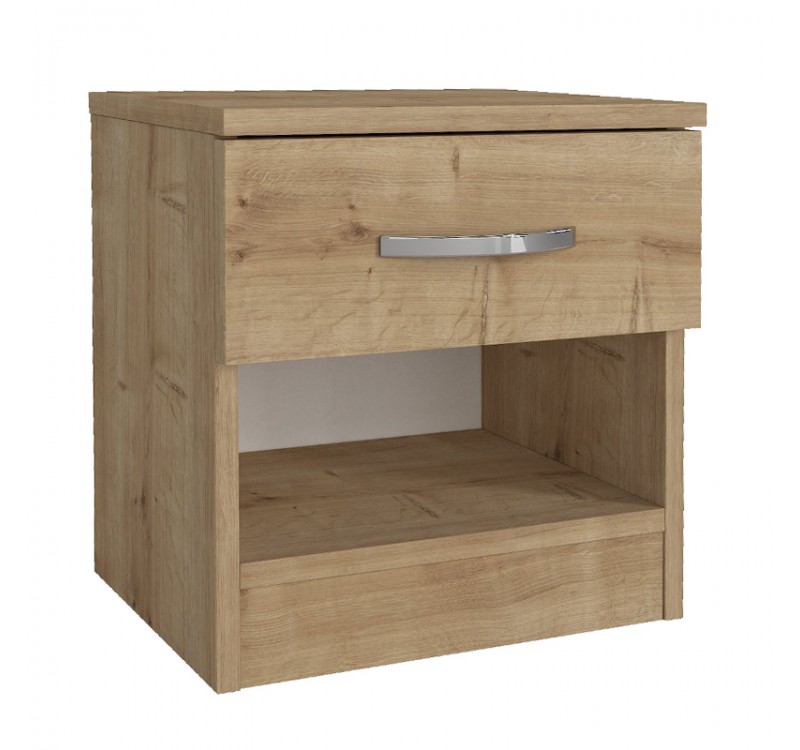 Κομοδίνο Lube Megapap χρώμα sapphire oak 40x28,2x40εκ.