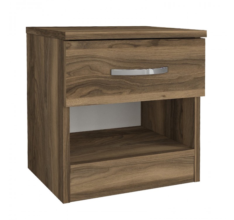 Κομοδίνο Lube Megapap χρώμα καρυδί 40x28,2x40εκ.