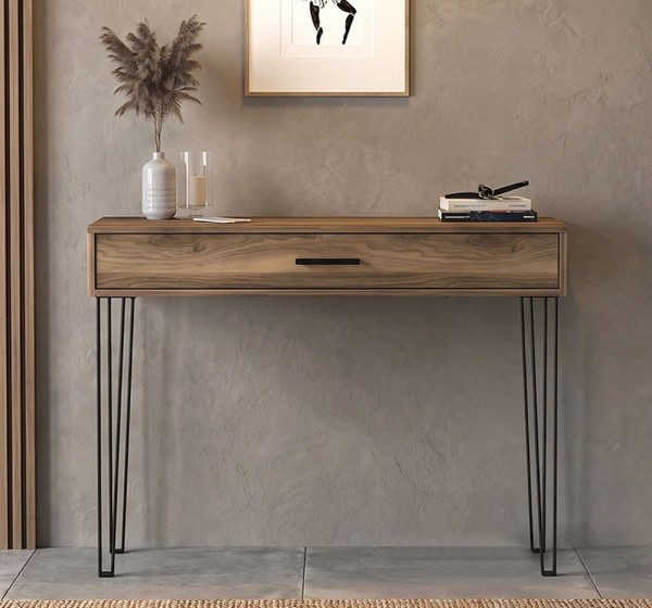 Κονσόλα Rochel Megapap χρώμα καρυδί 120x35x89,8εκ.