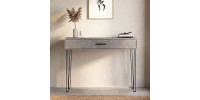 Κονσόλα Rochel Megapap χρώμα γκρι σκυροδέματος 120x35x89,8εκ.