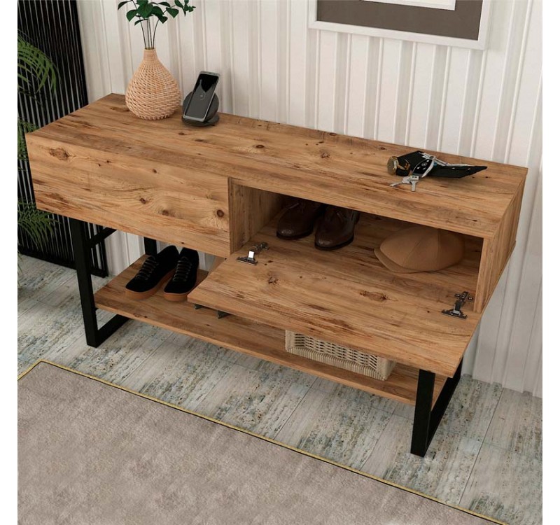 Κονσόλα Aron Megapap χρώμα atlantic pine 138,8x41x75,7εκ.