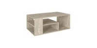Τραπεζάκι σαλονιού Abdera Megapap χρώμα travertine 110x60x42εκ.