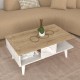 Τραπεζάκι σαλονιού Andros Megapap χρώμα sapphire oak - λευκό εφέ μαρμάρου 90x54x39,6εκ.