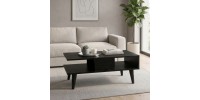 Τραπεζάκι σαλονιού Andros Megapap χρώμα sencron black 90x54x39,6εκ.