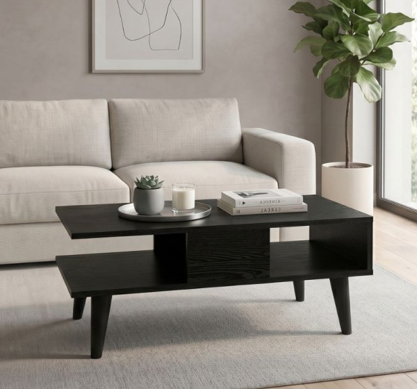 Τραπεζάκι σαλονιού Andros Megapap χρώμα sencron black 90x54x39,6εκ.
