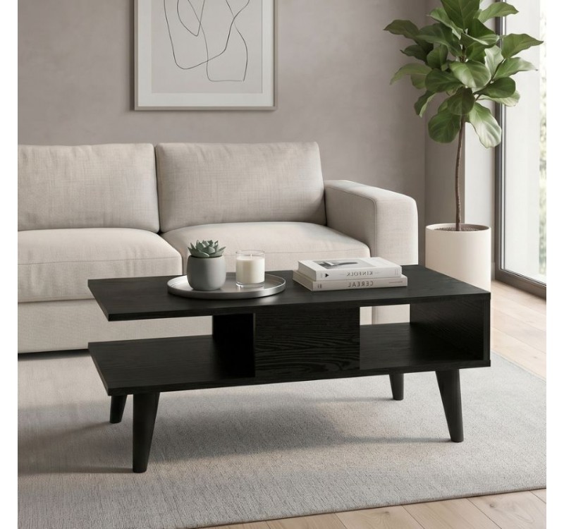 Τραπεζάκι σαλονιού Andros Megapap χρώμα sencron black 90x54x39,6εκ.