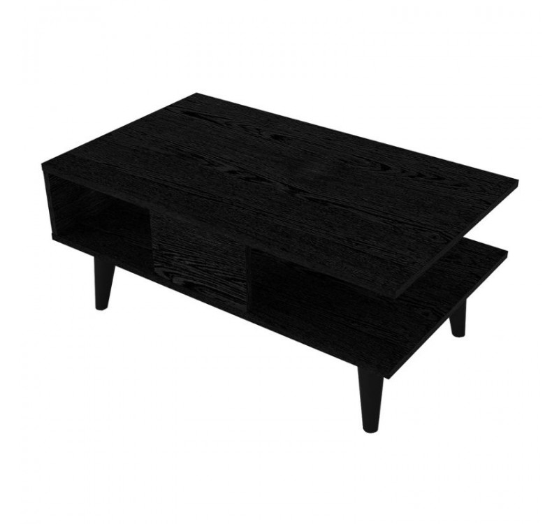 Τραπεζάκι σαλονιού Andros Megapap χρώμα sencron black 90x54x39,6εκ.