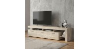 Έπιπλο τηλεόρασης Acnes Megapap χρώμα travertine 220x40x52εκ.