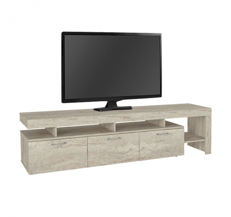 Έπιπλο τηλεόρασης Acnes Megapap χρώμα travertine 220x40x52εκ.