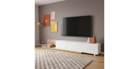 Έπιπλο τηλεόρασης Enstey Megapap επεκτεινόμενο χρώμα sapphire oak - λευκό 260x41,8x33,5εκ.