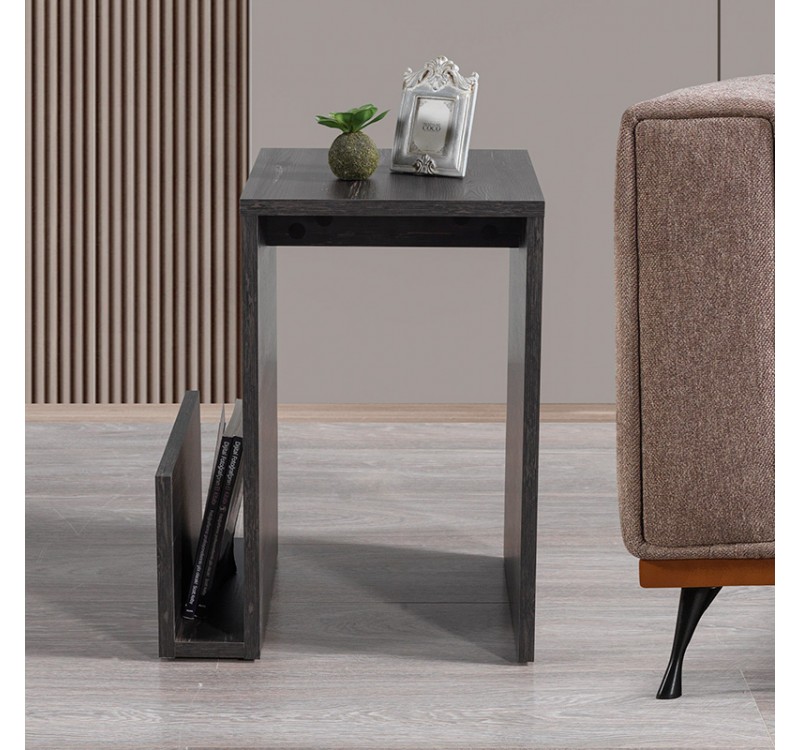 Τραπεζάκι βοηθητικό Regnar Megapap χρώμα rebab 43,1x33,5x52εκ.