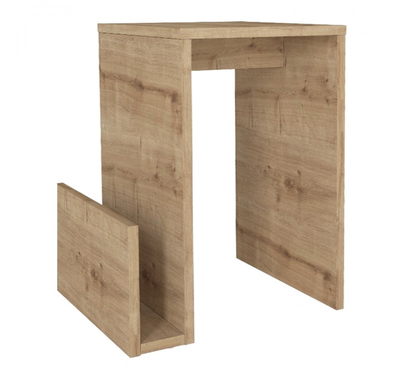 Τραπεζάκι βοηθητικό Regnar Megapap χρώμα sapphire oak 43,1x33,5x52εκ.