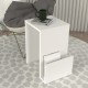 Τραπεζάκι βοηθητικό Regnar Megapap χρώμα λευκό  43,1x33,5x52εκ.