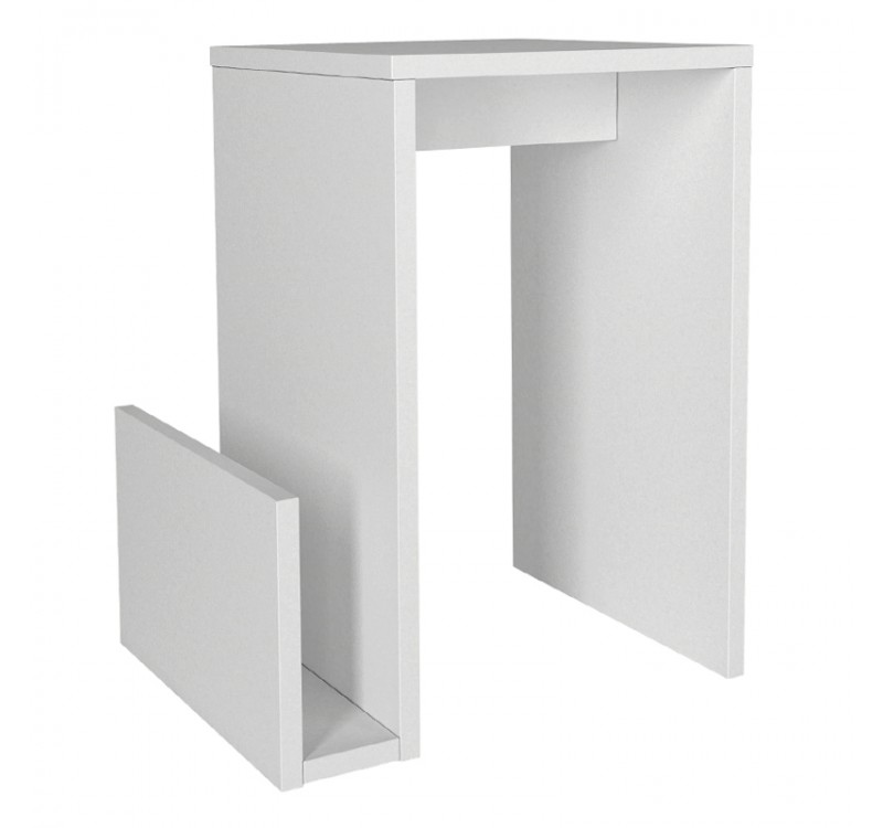 Τραπεζάκι βοηθητικό Regnar Megapap χρώμα λευκό  43,1x33,5x52εκ.