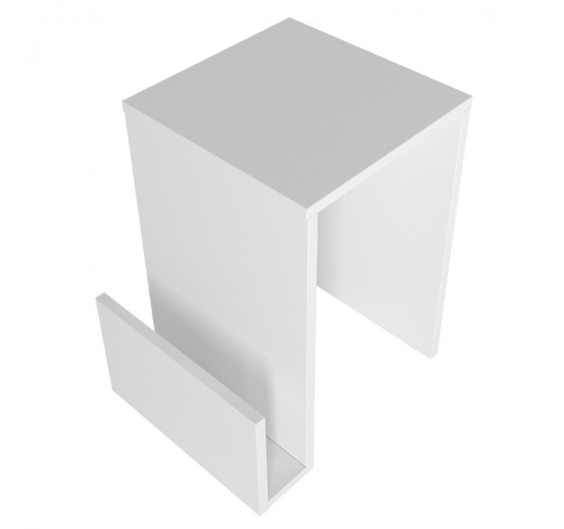 Τραπεζάκι βοηθητικό Regnar Megapap χρώμα λευκό  43,1x33,5x52εκ.