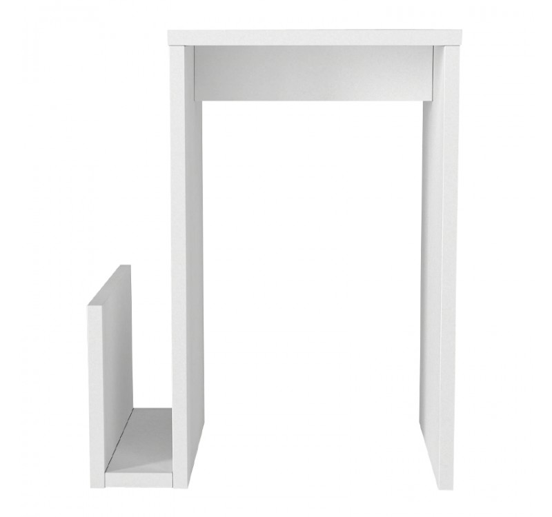 Τραπεζάκι βοηθητικό Regnar Megapap χρώμα λευκό  43,1x33,5x52εκ.