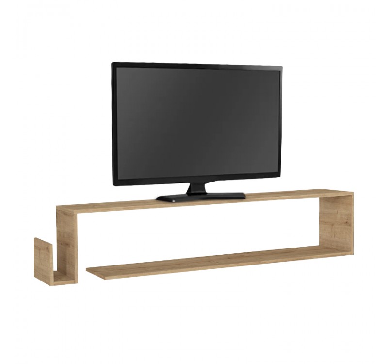 Έπιπλο τηλεόρασης επιτοίχιο Regnar Megapap χρώμα sapphire oak 168,6x25x31,8εκ.