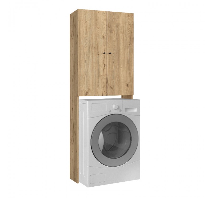 Έπιπλο πλυντηρίου Romme Megapap χρώμα sepet oak 65x27,1x180εκ.