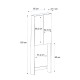 Έπιπλο πλυντηρίου Romme Megapap χρώμα sepet oak 65x27,1x180εκ.