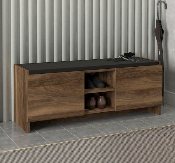 Παπουτσοθήκη Verly Megapap χρώμα καρυδί 110x33,2x43εκ.