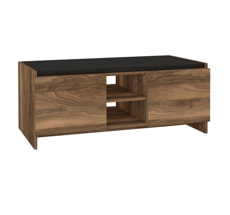 Παπουτσοθήκη Verly Megapap χρώμα καρυδί 110x33,2x43εκ.