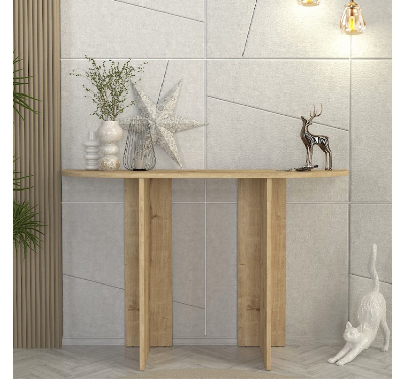 Κονσόλα Cortado Megapap χρώμα sapphire oak 120x35x75εκ.