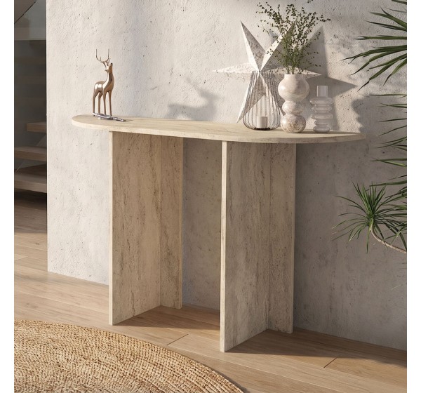 Κονσόλα Cortado Megapap χρώμα travertine 120x35x75εκ.