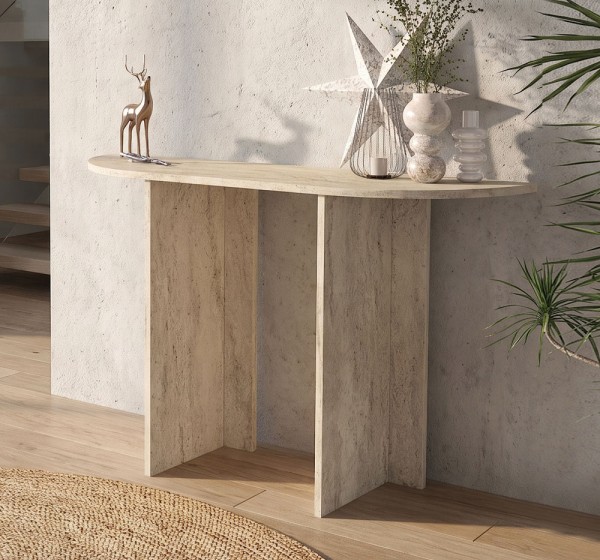 Κονσόλα Cortado Megapap χρώμα travertine 120x35x75εκ.