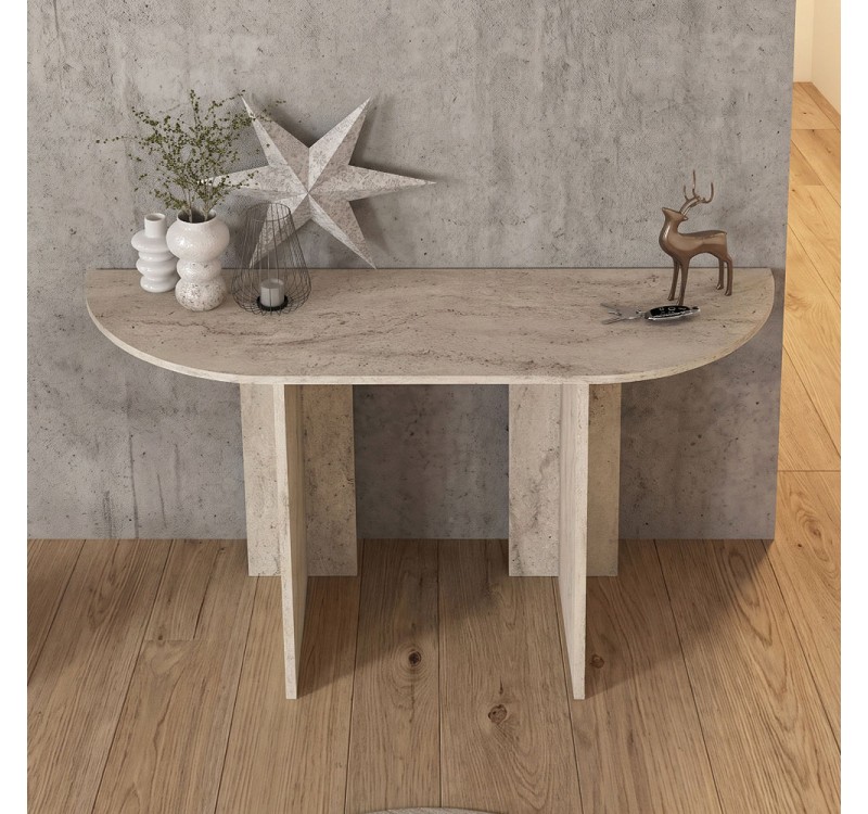 Κονσόλα Cortado Megapap χρώμα travertine 120x35x75εκ.