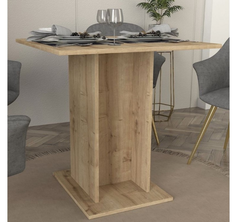 Τραπέζι Allos Megapap χρώμα sapphire oak 75x75x77εκ.