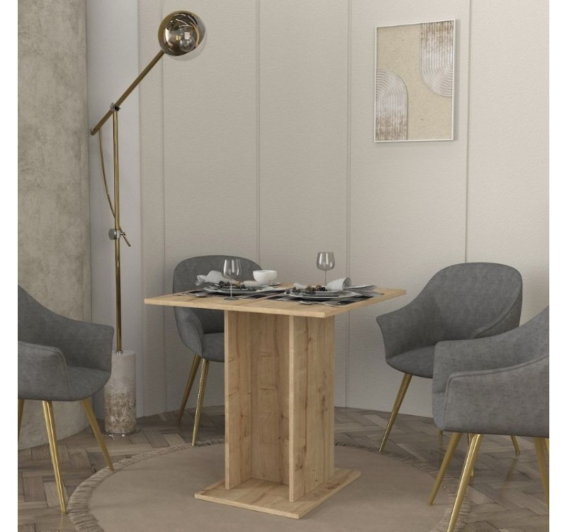 Τραπέζι Allos Megapap χρώμα sapphire oak 75x75x77εκ.